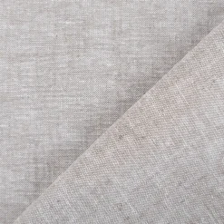 Leinen-Baumwollstoff Chambray uni meliert khaki-grün 1,38m Breite