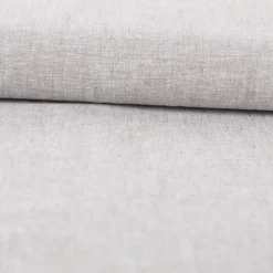 Leinen-Baumwollstoff Chambray uni meliert khaki-grün 1,38m Breite