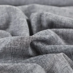 Leinen-Baumwollstoff Chambray uni meliert schwarz 1,38m Breite