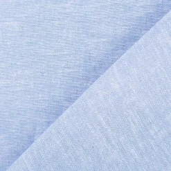 Leinen-Baumwollstoff Chambray uni meliert hellblau 1,38m Breite