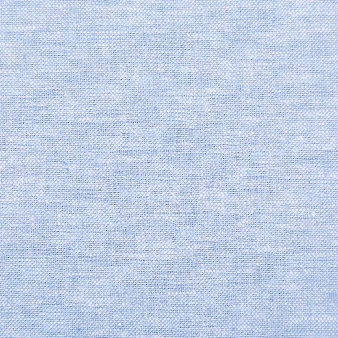 Leinen-Baumwollstoff Chambray uni meliert hellblau 1,38m Breite