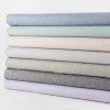 Leinen-Baumwollstoff Chambray Fischgrät meliert schwarz 1,38m Breite