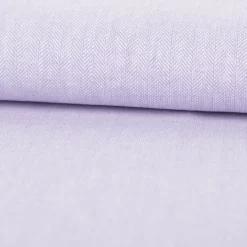 Leinen-Baumwollstoff Chambray Fischgrät meliert flieder 1,38m Breite
