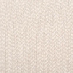Leinen-Baumwollstoff Chambray Fischgrät meliert helles Beige 1,38m Breite