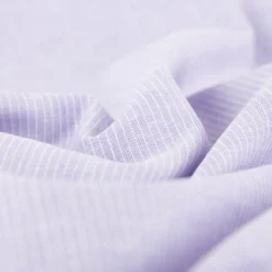 Leinen-Baumwollstoff Chambray Nadelstreifen meliert flieder 1,38m Breite