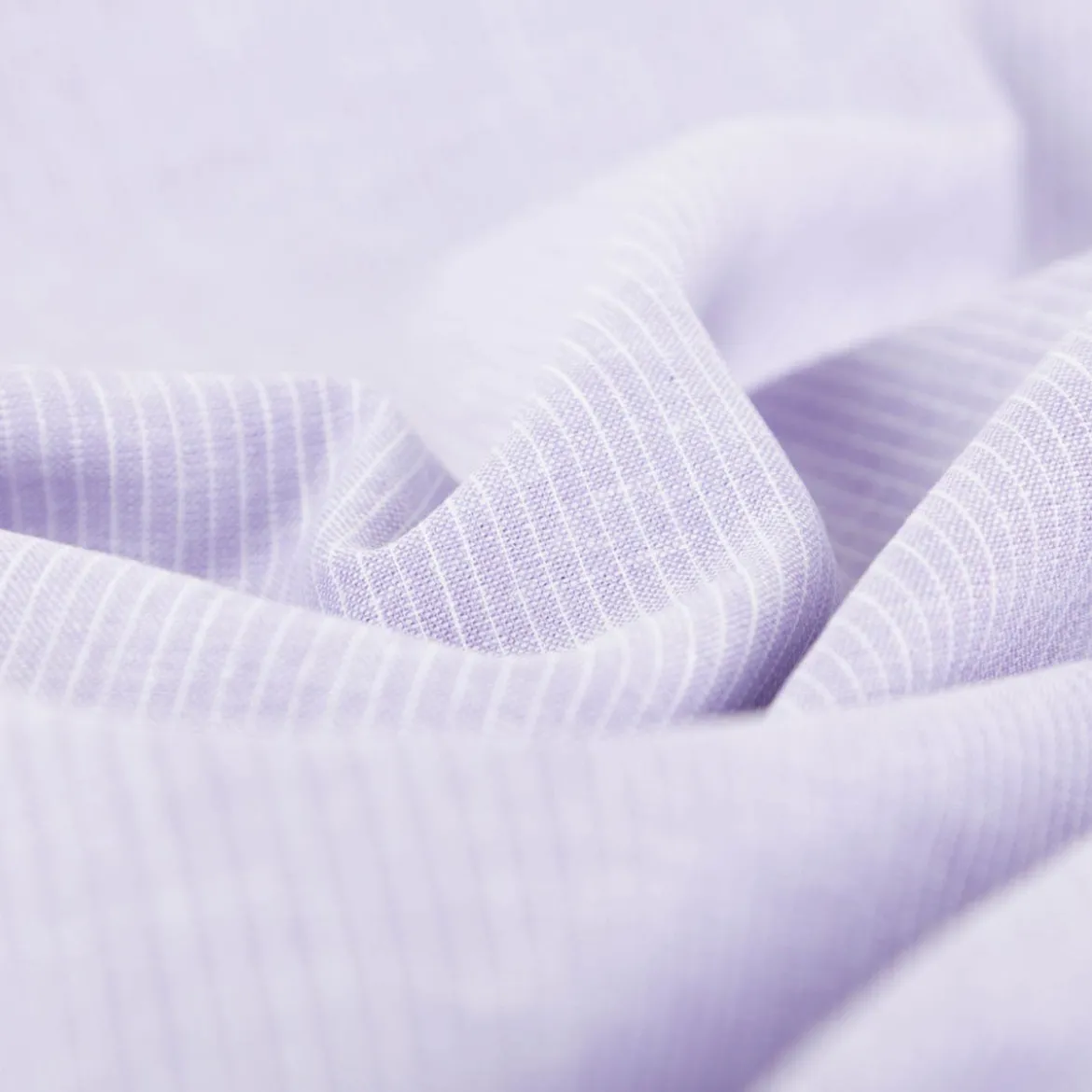 Leinen-Baumwollstoff Chambray Nadelstreifen meliert flieder 1,38m Breite