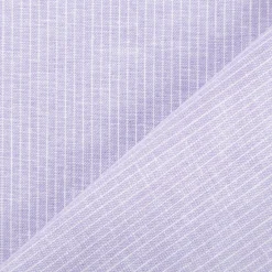 Leinen-Baumwollstoff Chambray Nadelstreifen meliert flieder 1,38m Breite