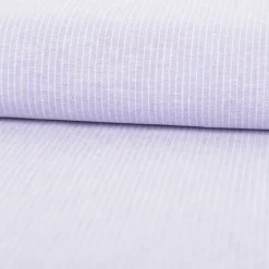 Leinen-Baumwollstoff Chambray Nadelstreifen meliert flieder 1,38m Breite