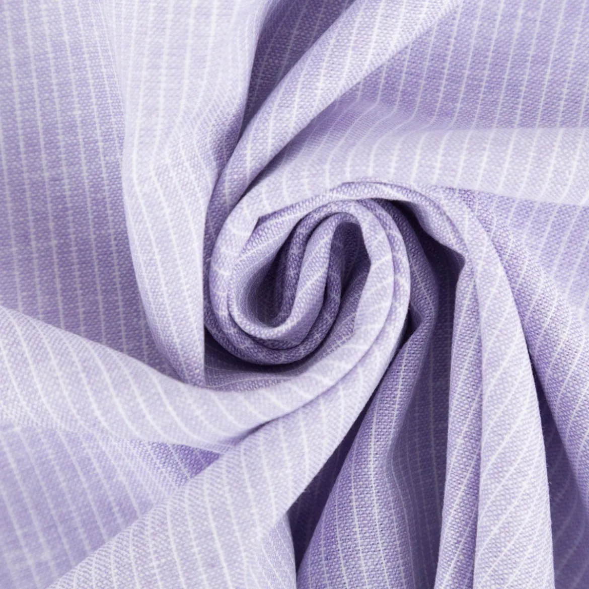 Leinen-Baumwollstoff Chambray Nadelstreifen meliert flieder 1,38m Breite
