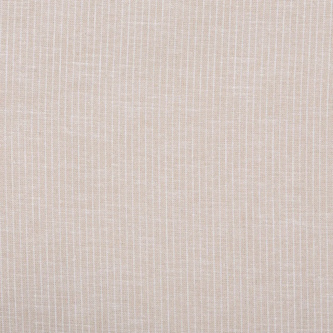 Leinen-Baumwollstoff Chambray Nadelstreifen meliert helles Beige 1,38m Breite