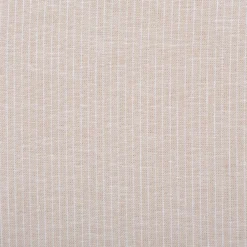 Leinen-Baumwollstoff Chambray Nadelstreifen meliert helles Beige 1,38m Breite
