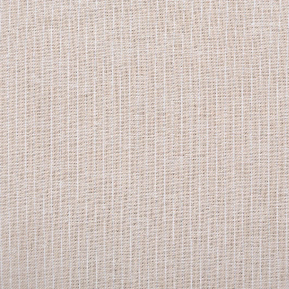 Leinen-Baumwollstoff Chambray Nadelstreifen meliert helles Beige 1,38m Breite