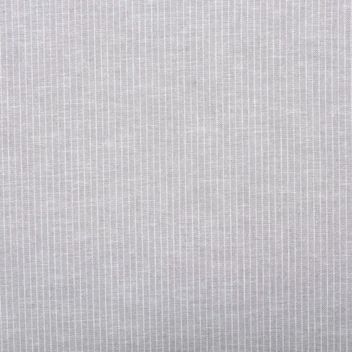 Leinen-Baumwollstoff Chambray Nadelstreifen meliert hellgrau 1,38m Breite