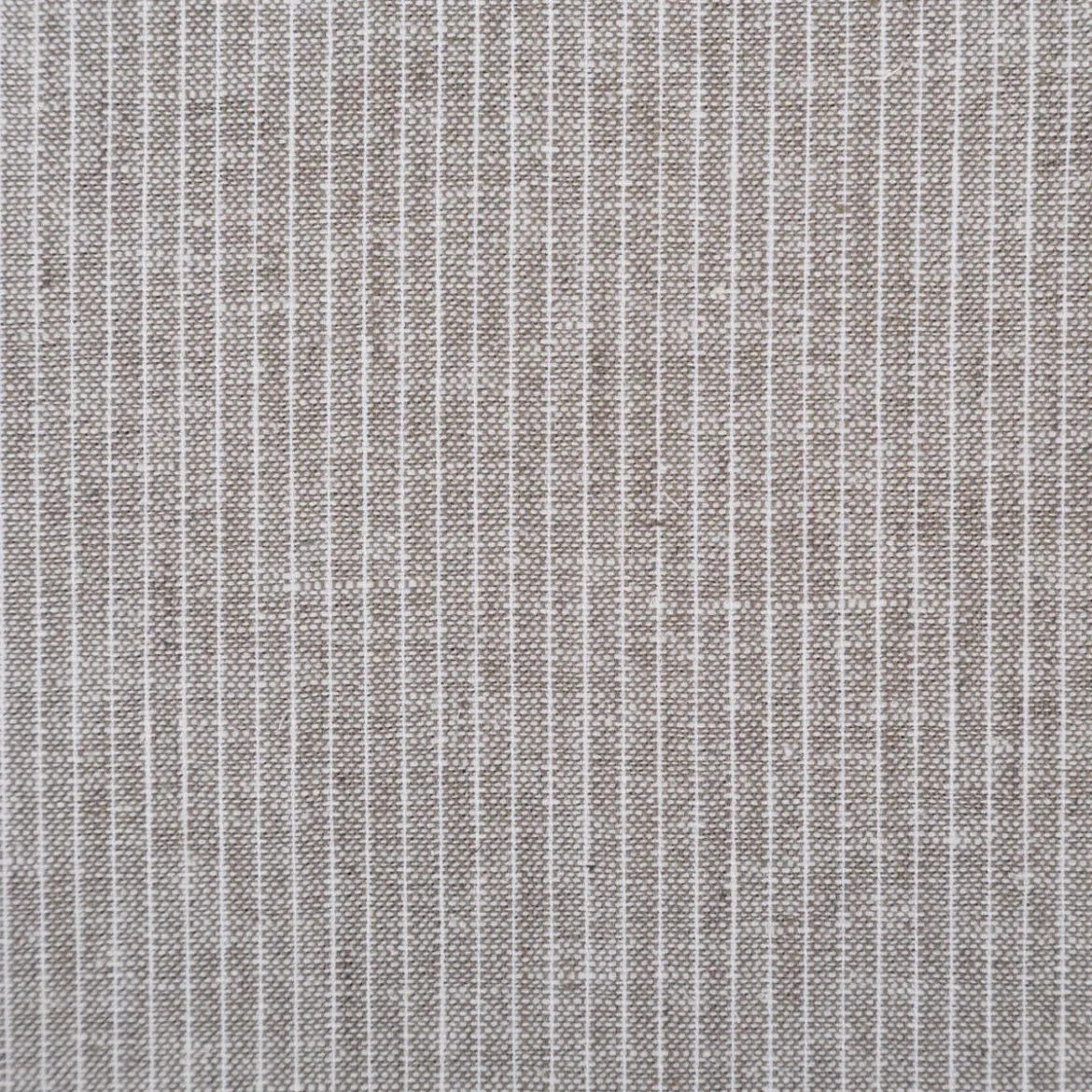 Leinen-Baumwollstoff Chambray Nadelstreifen meliert khaki-grün 1,38m Breite