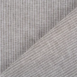 Leinen-Baumwollstoff Chambray Nadelstreifen meliert khaki-grün 1,38m Breite