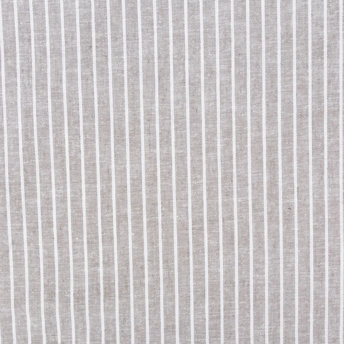 Leinen-Baumwollstoff Chambray Streifen meliert khaki-grün 1,38m Breite