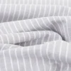 Leinen-Baumwollstoff Chambray Streifen meliert hellgrau 1,38m Breite