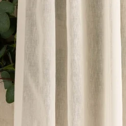 Leinengardine Gardinenstores EASY LINEN ecru 280cm breit und 280cm hoch oder Wunschhöhe von SCHÖNER LEBEN.