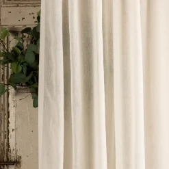 Leinengardine Gardinenstores EASY LINEN ecru 280cm breit und 280cm hoch oder Wunschhöhe von SCHÖNER LEBEN.
