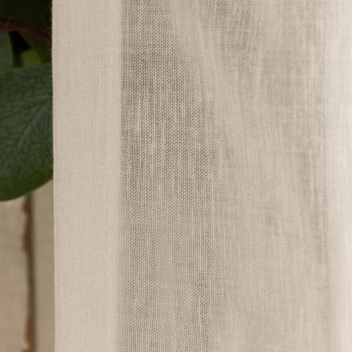 Leinengardine Gardinenstores EASY LINEN ecru 140cm breit und 280cm hoch oder Wunschhöhe von SCHÖNER LEBEN.