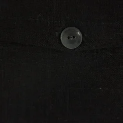 Leinenkissen Leinenhülle Kissenhülle Erik mit Knöpfen schwarz
