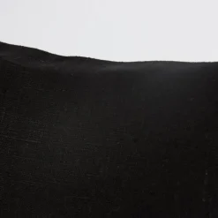 Leinenkissen Leinenhülle Kissenhülle Erik mit Knöpfen schwarz