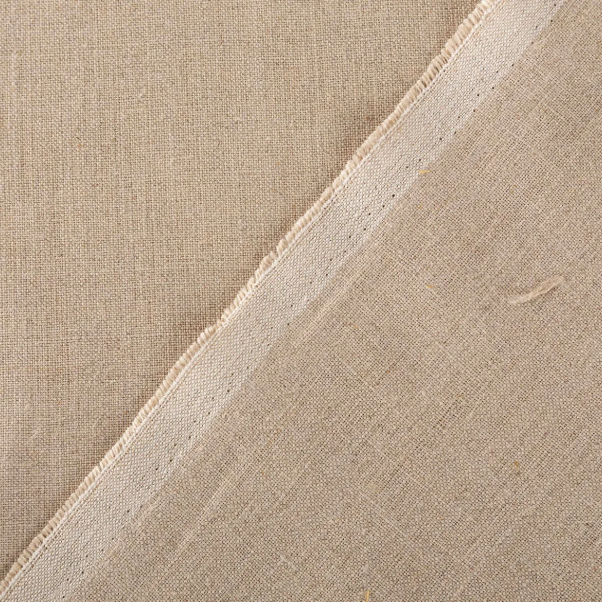 Leinenstoff Dekostoff Vorhangstoff Toile Lin Reinleinen uni natur 150cm Breite