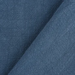Leinenstoff mit Baumwolle in blau – pflegeleichte stone washed Meterware für Sommermode & Wohntextilien