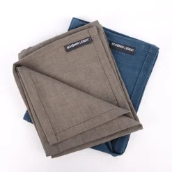 Leinenstoff mit Baumwolle in blau – pflegeleichte stone washed Meterware für Sommermode & Wohntextilien