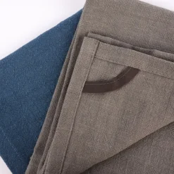 Leinenstoff mit Baumwolle in blau – pflegeleichte stone washed Meterware für Sommermode & Wohntextilien