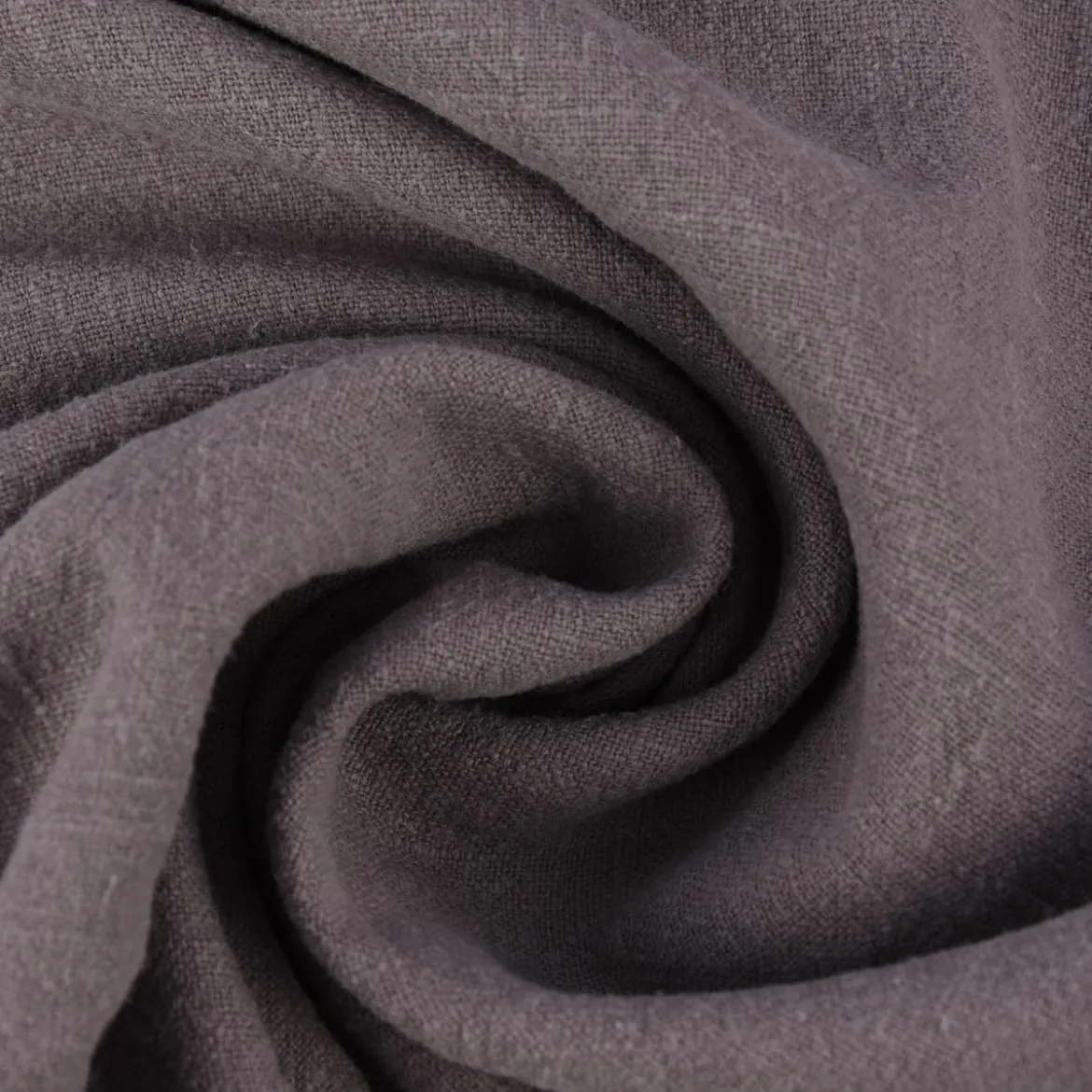 Leinenstoff mit Baumwolle in grau – pflegeleichte stone washed Meterware für Sommermode & Wohntextilien