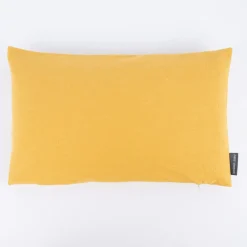 Leinenstoff mit Baumwolle in senf gelb – pflegeleichte stone washed Meterware für Sommermode & Wohntextilien