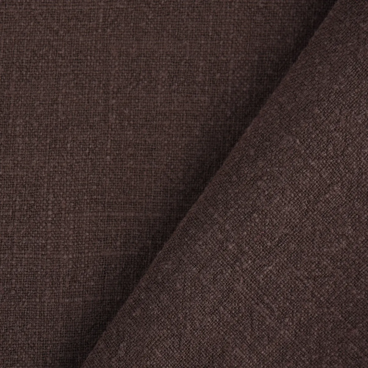 Leinenstoff mit Baumwolle in braun – pflegeleichte stone washed Meterware für Sommermode & Wohntextilien