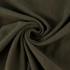 Leinenstoff mit Baumwolle in khaki – pflegeleichte stone washed Meterware für Sommermode & Wohntextilien