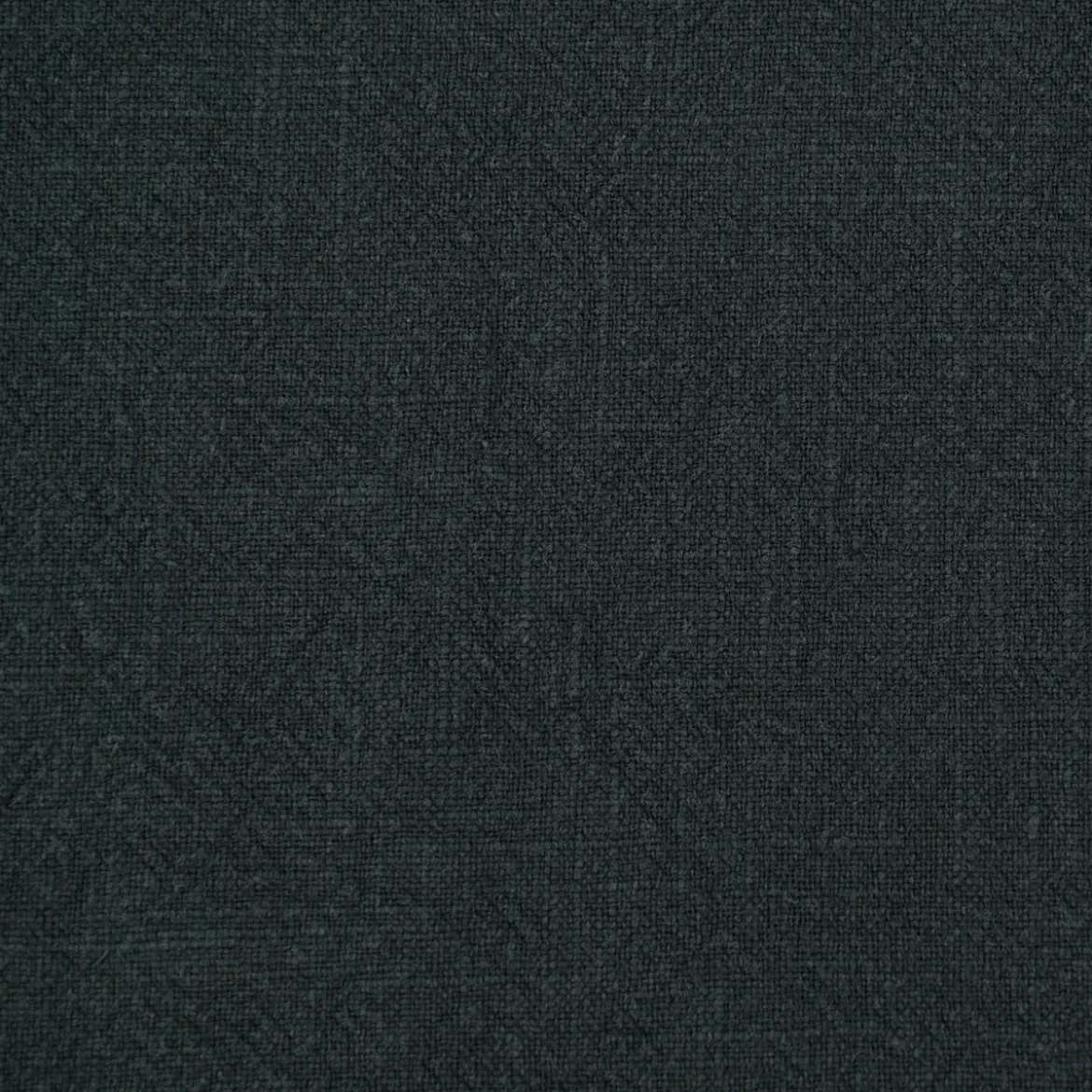 Leinenstoff mit Baumwolle in dunkelgrün – pflegeleichte stone washed Meterware für Sommermode & Wohntextilien