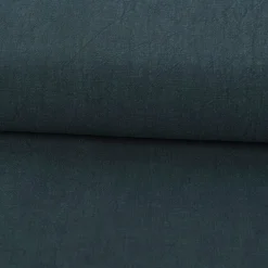 Leinenstoff mit Baumwolle in dunkelblau – pflegeleichte stone washed Meterware für Sommermode & Wohntextilien
