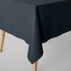 Leinenstoff mit Baumwolle in dunkelblau – pflegeleichte stone washed Meterware für Sommermode & Wohntextilien