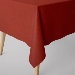 Leinenstoff mit Baumwolle in rost – pflegeleichte stone washed Meterware für Sommermode & Wohntextilien