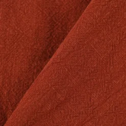 Leinenstoff mit Baumwolle in rost – pflegeleichte stone washed Meterware für Sommermode & Wohntextilien