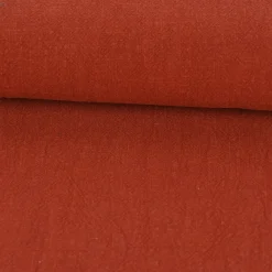 Leinenstoff mit Baumwolle in rost – pflegeleichte stone washed Meterware für Sommermode & Wohntextilien
