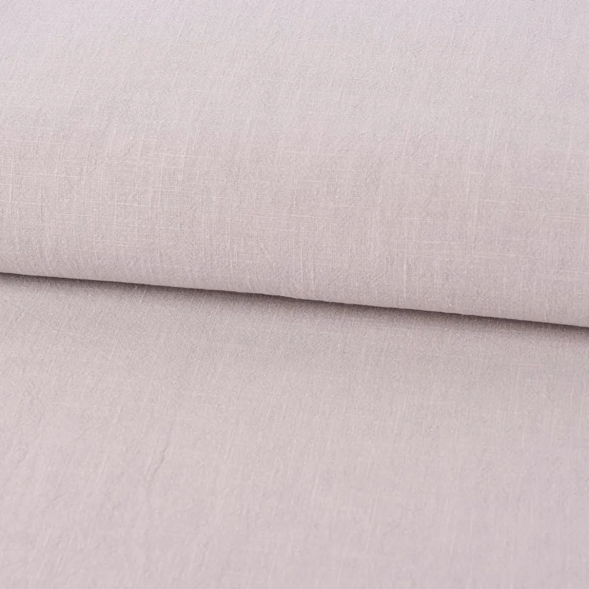 Leinenstoff mit Baumwolle in hellgrau – pflegeleichte stone washed Meterware für Sommermode & Wohntextilien