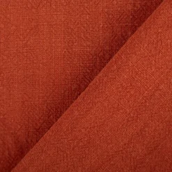 Leinenstoff mit Baumwolle in Ziegelrot stone washed 140cm Stoffbreite