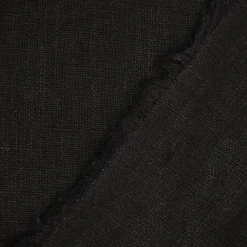 Leinenstoff mit Baumwolle vorgewaschen einfarbig schwarz 1,40m Breite
