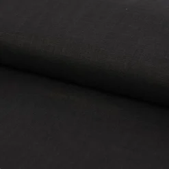 Leinenstoff mit Baumwolle vorgewaschen einfarbig schwarz 1,40m Breite