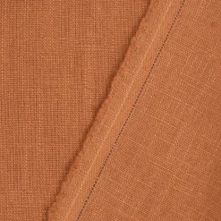 Leinenstoff mit Baumwolle vorgewaschen einfarbig cognac braun 1,40m Breite