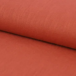 Leinenstoff mit Baumwolle vorgewaschen einfarbig terrakotta 1,40m Breite