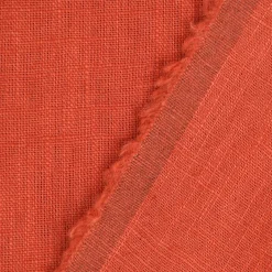 Leinenstoff mit Baumwolle vorgewaschen einfarbig terrakotta 1,40m Breite