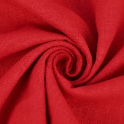 Leinenstoff mit Baumwolle vorgewaschen einfarbig rot 1,40m Breite