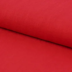 Leinenstoff mit Baumwolle vorgewaschen einfarbig rot 1,40m Breite