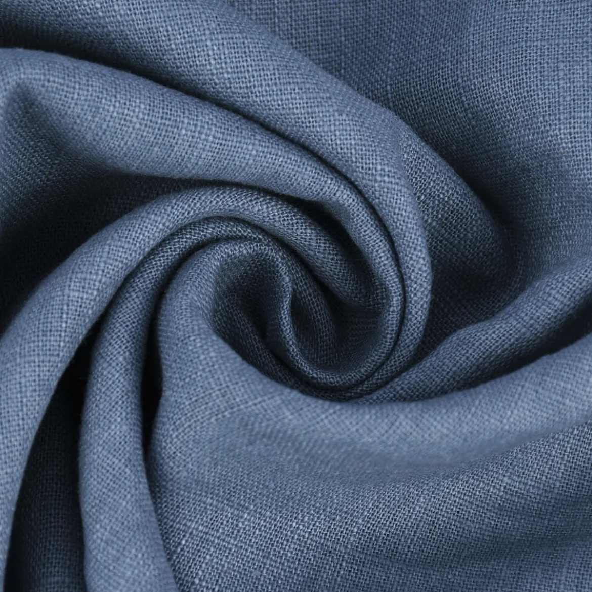 Leinenstoff mit Baumwolle vorgewaschen einfarbig jeans blau 1,40m Breite